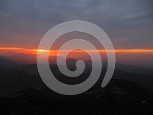 Sunset at Mount Parnitha. Î—Î»Î¹Î¿Î²Î±ÏƒÎ¯Î»ÎµÎ¼Î± ÏƒÏ„Î· Î Î¬ÏÎ½Î·Î¸Î±